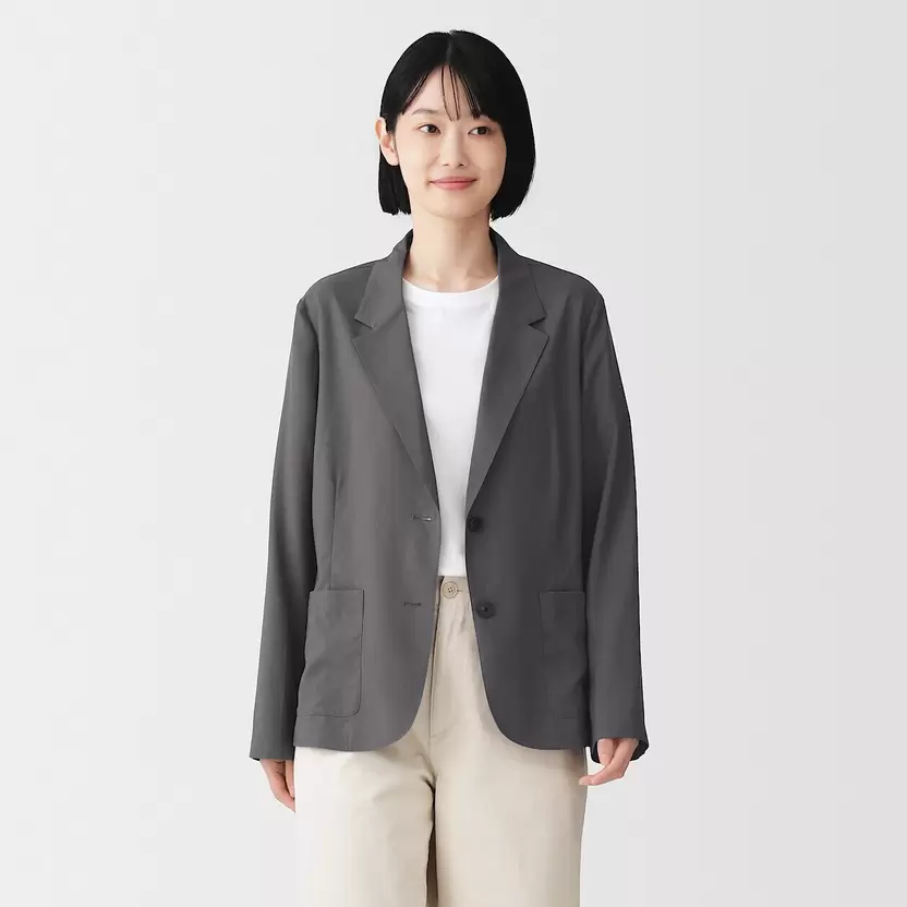 Chaqueta camisera de mezcla de lyocell para mujer
