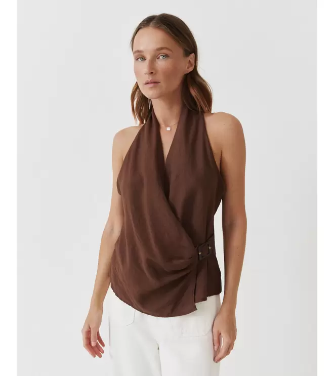 TOP CRUZADO BROCHE LATERAL
