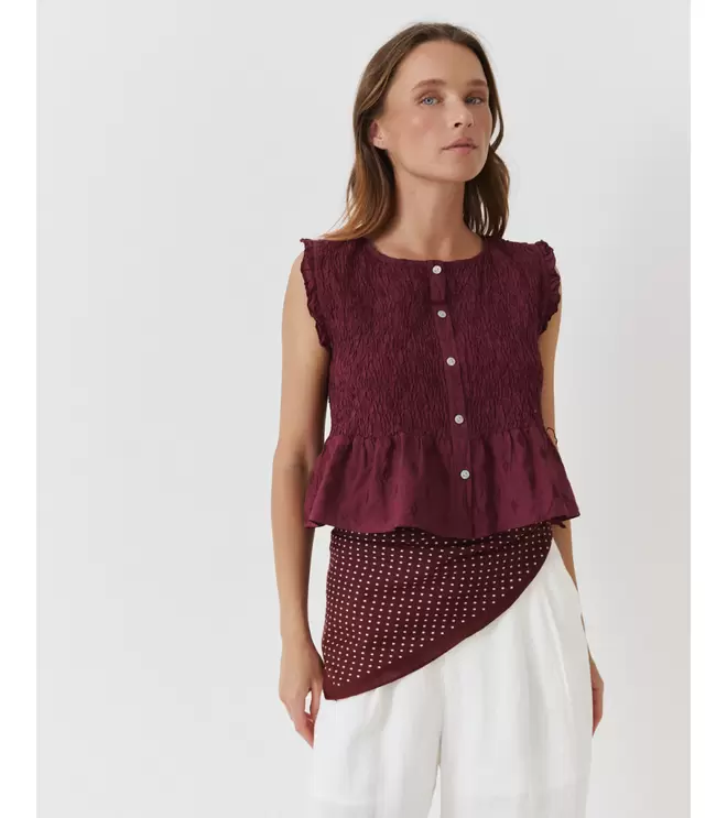TOP NIDO ABEJA PEPLUM BORDADO