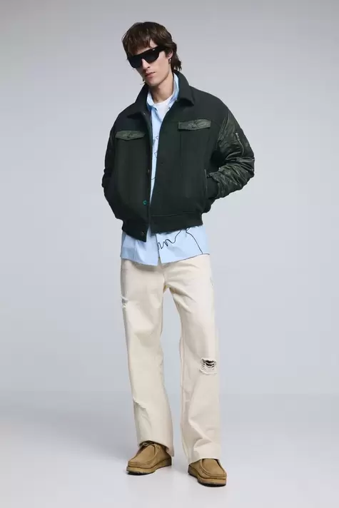 Chaqueta bomber paño