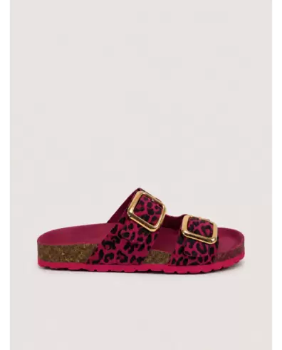 BIO HEBILLAS ANIMAL PRINT FUCSIA