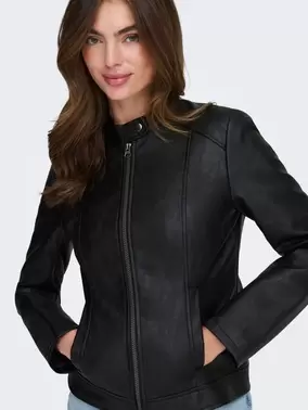 ONLY EMILY Chaqueta de cuero sintético - Black - 15241382