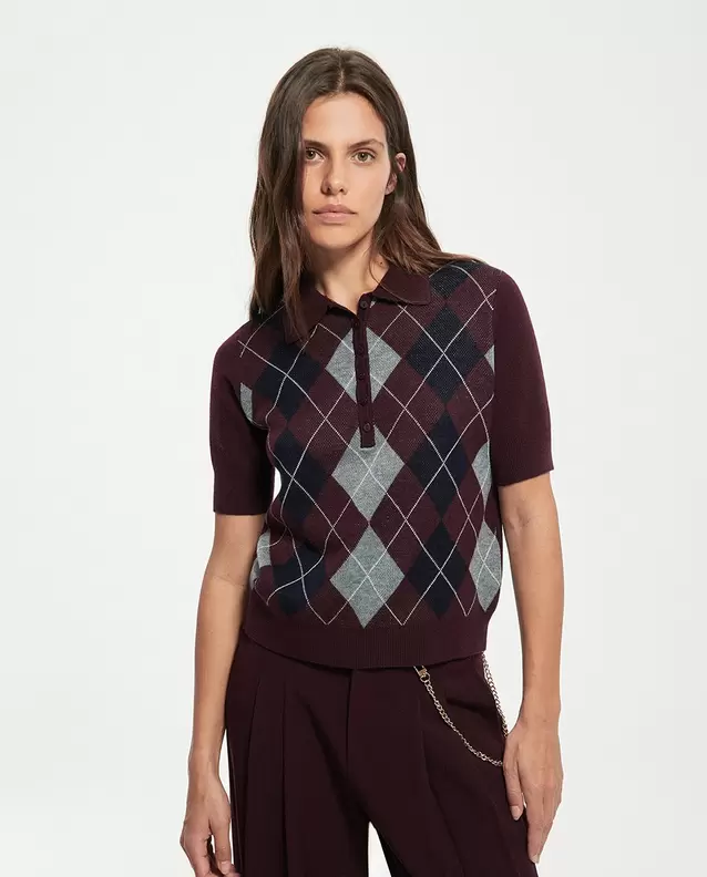 Jersey cuello polo rombos