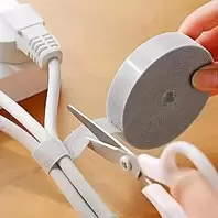 Reusable Hook and Loop Roll for Cable Management, Multi-purpose Adjustable Cable Organizer for Wires, Data Cable Storage, Home and Office Use