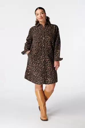 Vestido vaquero con estampado animal