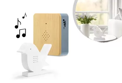 Caja de música con sonido de pájaros y detector de movimiento