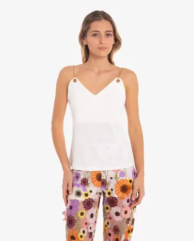 TOP BLANCO CON TIRANTES DE CADENA