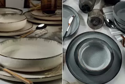 Juego de platos de porcelana de alta calidad de 18 ó 24 piezas