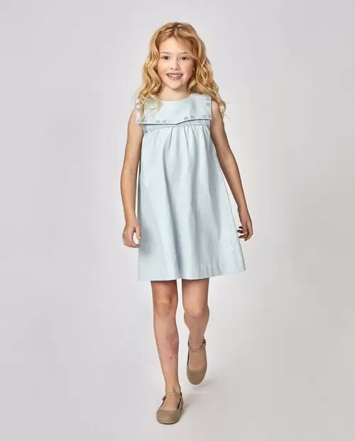 Vestido denim con bordados