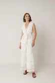 EMBROIDERED-HEM PANT