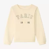 Sudadera de felpa con estampado brillante niña