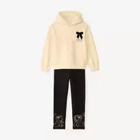 Conjunto de niña con sudadera con capucha y leggings Stitch de Disney