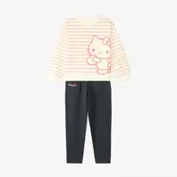 Conjunto de sudadera y jogger niña con estampado de Hello Kitty