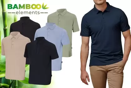 Polos de bambú para hombre en 5 colores