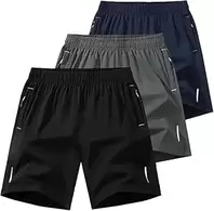 3 Pack Athletic Shorts for Men, Quick Dry Basketball Shorts with Pockets Running Casual Activewear