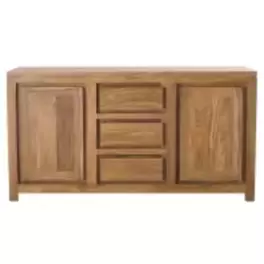 STOCKHOLM - Aparador con 2 puertas y 3 cajones de madera de sheesham macizo 160 cm