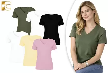 3 camisetas de mujer en algodón suave