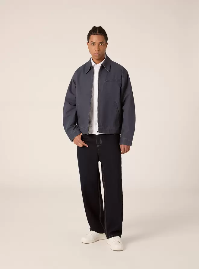 Chaqueta de lona con cuello