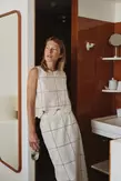 PERFORATED-EMBROIDERY TOP