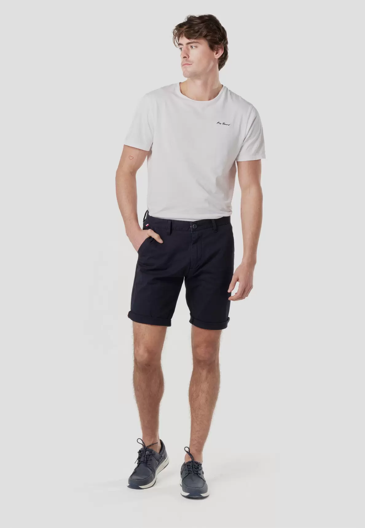 Men's Nautical Chino Bermuda Shorts with Belt - Koroshi