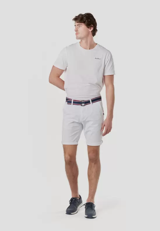 Men's Nautical Chino Bermuda Shorts with Belt - Koroshi
