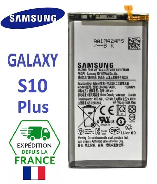 ORIGINALE BATTERIE SAMSUNG GALAXY S10 Plus S10+ EB-BG975ABU SM-G975 Battery neuf