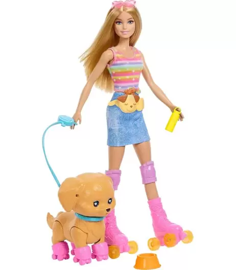 BARBIE PATINADORA Y CORRE CON PERRO