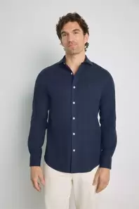 Camisa lisa manga larga