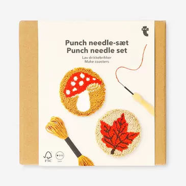 Posavasos de punch needle para hacer tú mismo - 2 uds.