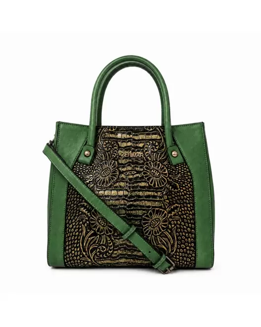 Bolso de piel doble asa...