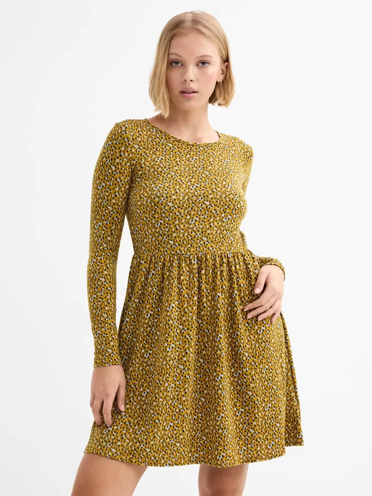 Vestido evasé animal print