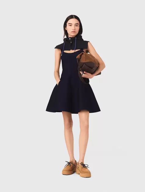 Vestido skater corto de punto