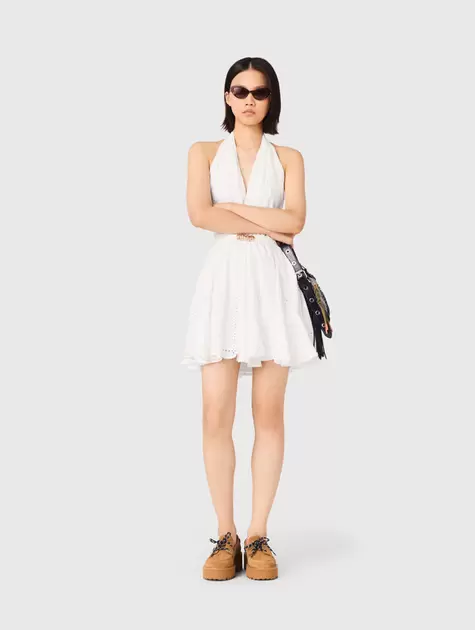 Vestido corto bordado espalda