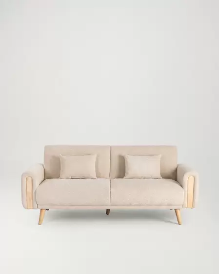 Sofá cama click-clack patas madera LINO