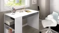 Escritorio Dakar estante y 1 cajón blanco/grafito
