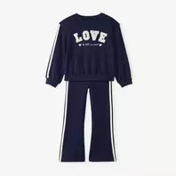 Conjunto de chándal para niña con estampado fantasía brillante.
