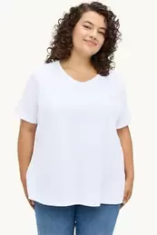 Pack de 2 - camisetas con escote en pico - Stretch - LYCRA®
