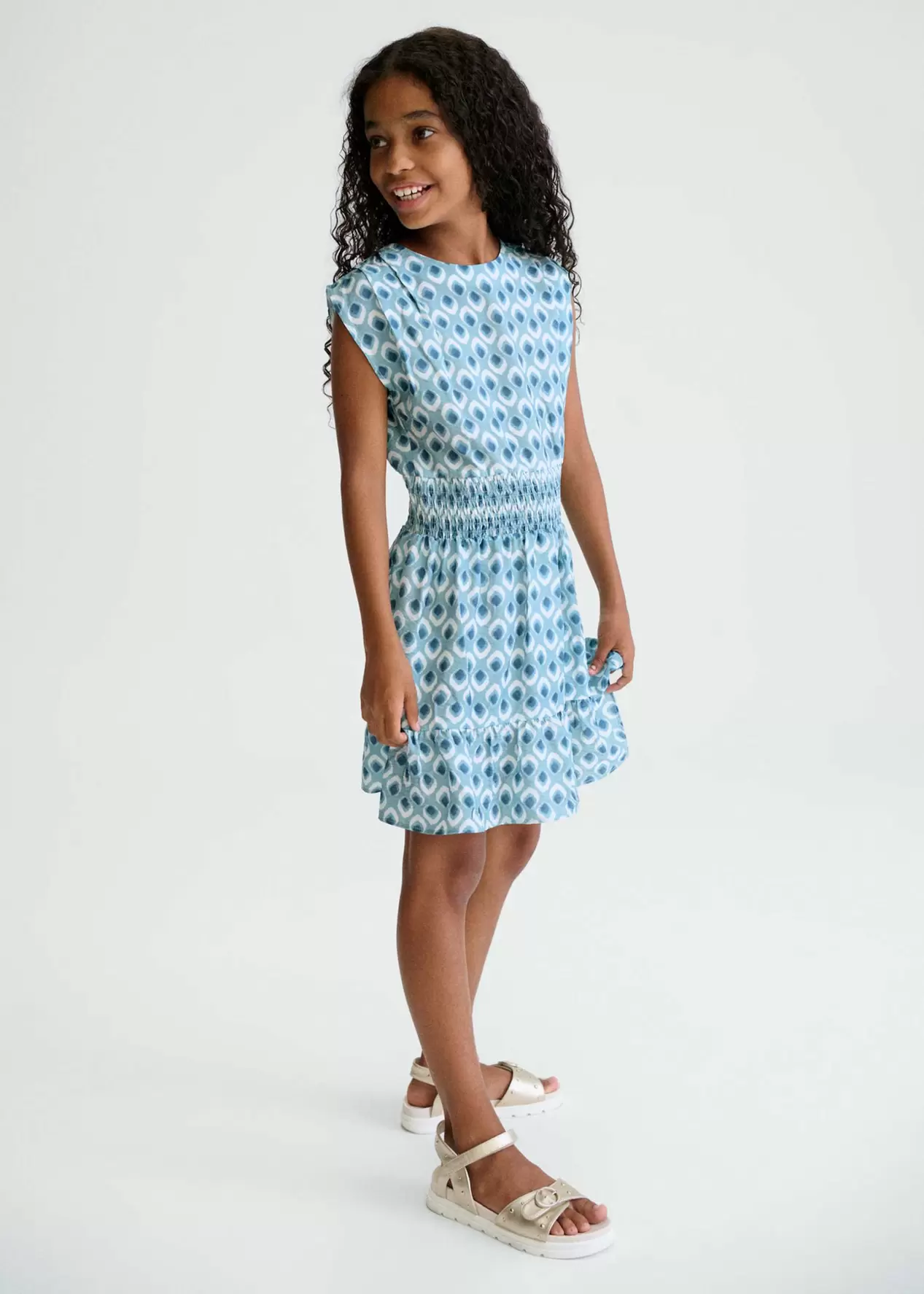 Vestido estampado chica