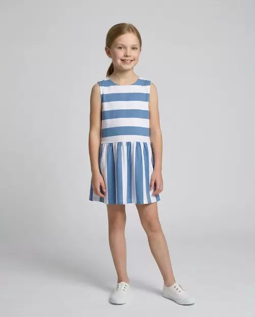 Vestido punto azul claro