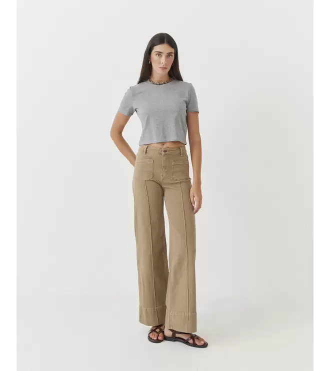 JEANS WIDE LEG COSTURAS