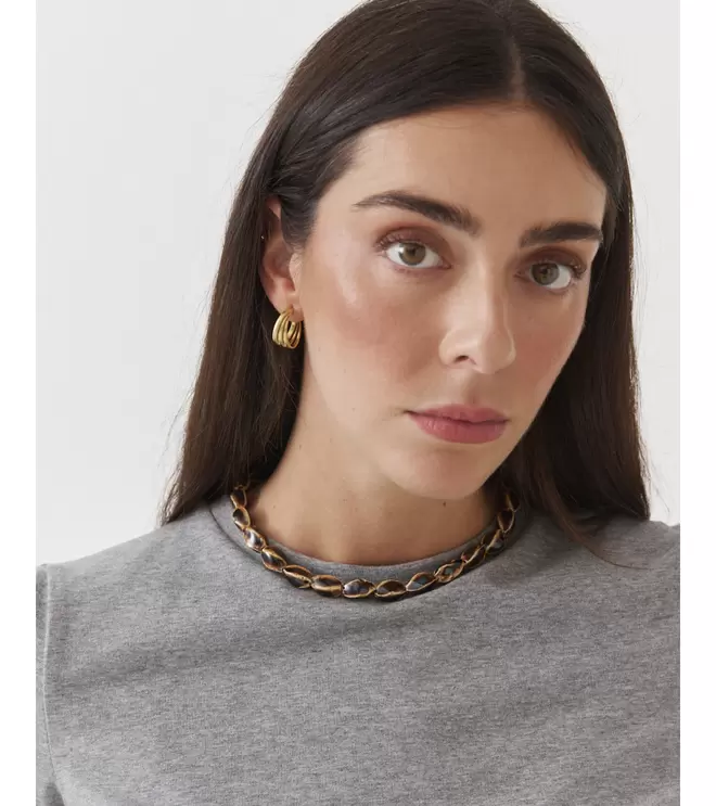 COLLAR CUENTAS EFECTO PIEDRA