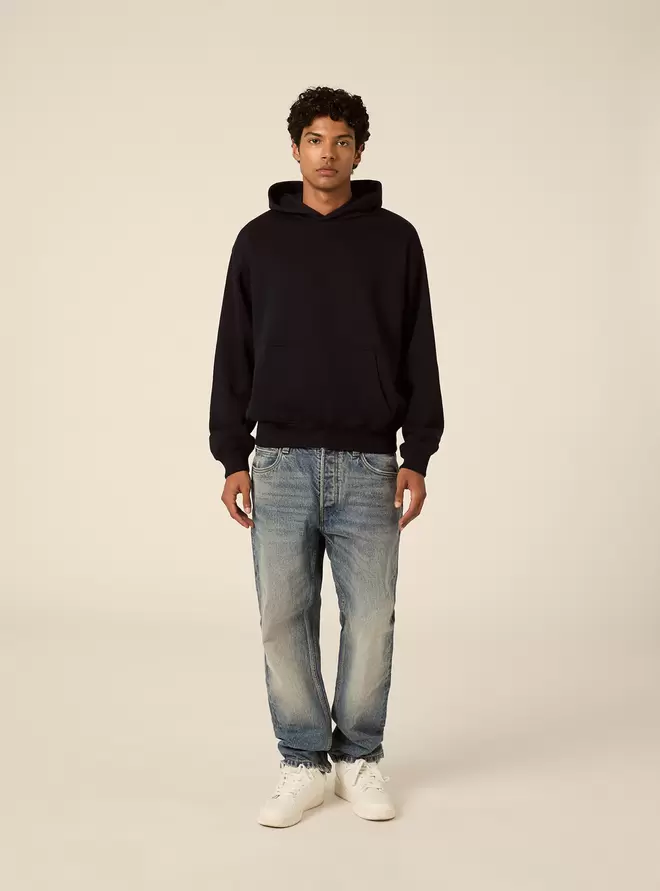 Sudadera con capucha corte boxy