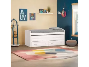Compacto con cama oculta y 2 cajones color quarzo