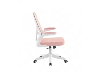 Silla de escritorio rosa pie blanco