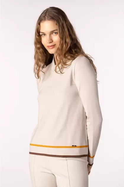 Jersey de punto con cuello anudado