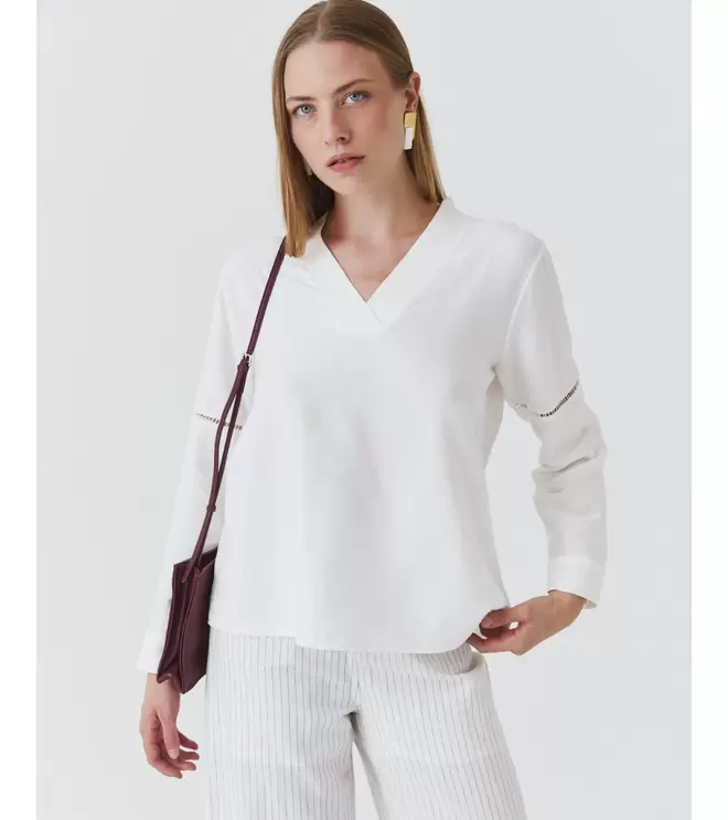 BLUSA MANGA LARGA PUNTILLA