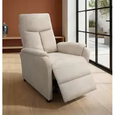 Sillón relax Cloe beige apertura de empuje