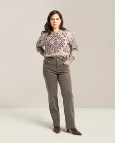Pantalón Cuatro Bolsillos Verde Caza
