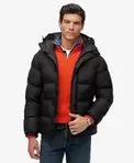 Chaqueta Acolchada Negra con Capucha