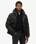 Chaqueta acolchada de microfibra con capucha Sports